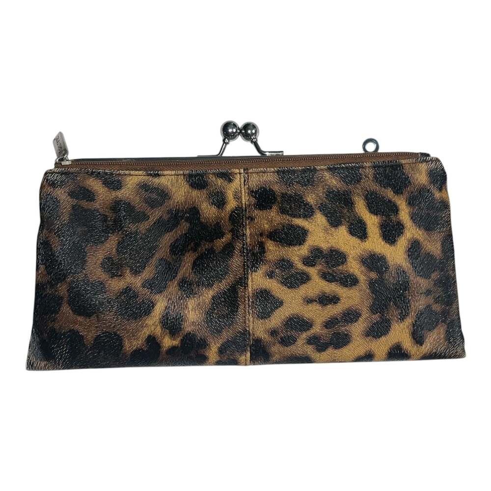 Kristine Leopard Print Faux Fur Kiss-Lock Clutch Wallet